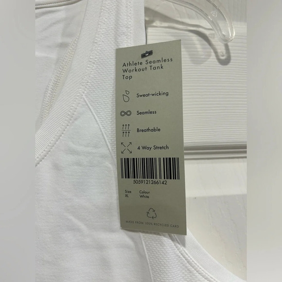 Sweaty Betty Women's XL Athlete Seamless Tank Top Performance White Yoga NWT - Picture 2 of 10